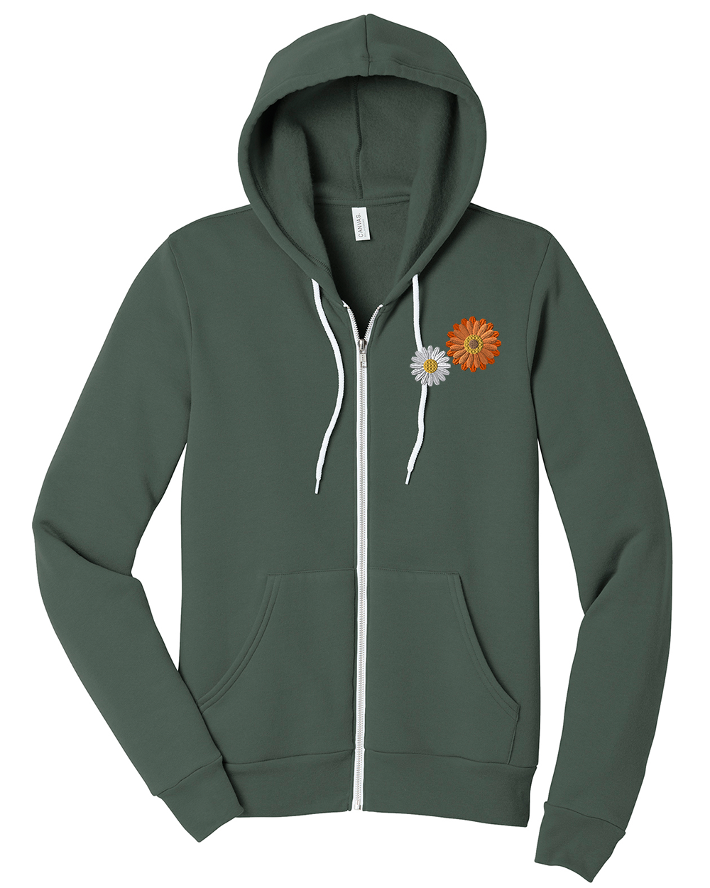 Unisex Daisy Zip Hoodie