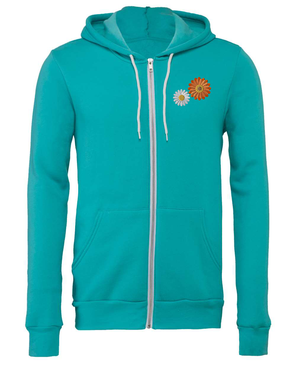 Unisex Daisy Zip Hoodie