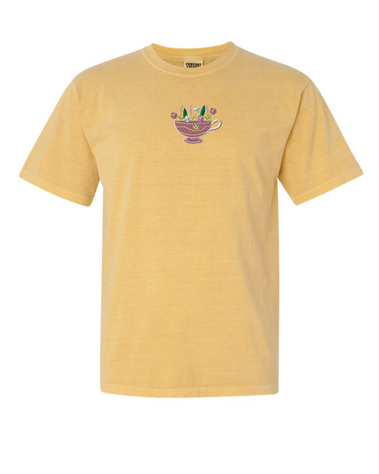 Unisex Flower Tea Shirt