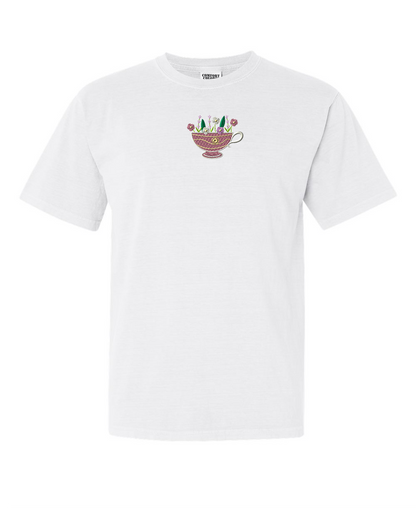 Unisex Flower Tea Shirt